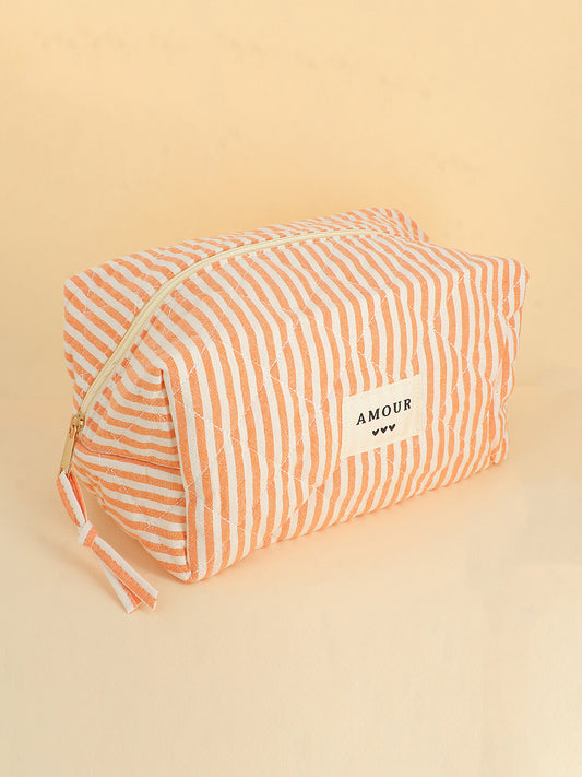 Grande Trousse Amour - Rayé orange