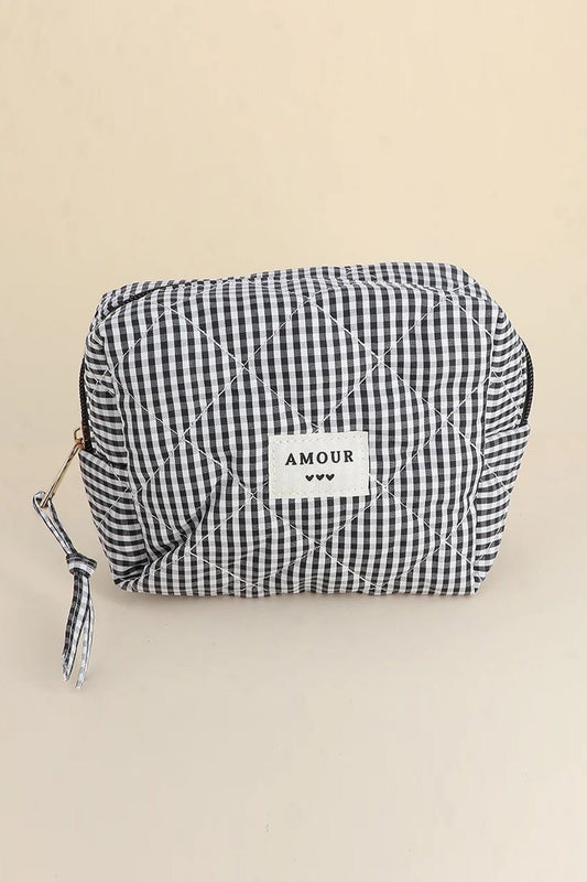 Trousse Amour - Vichy noir