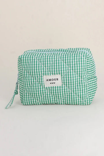Trousse Amour - Vichy vert