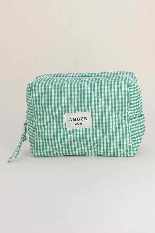 Trousse Amour - Vichy vert