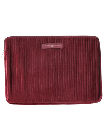 Pochette ordinateur 13-14'' Velours bordeaux