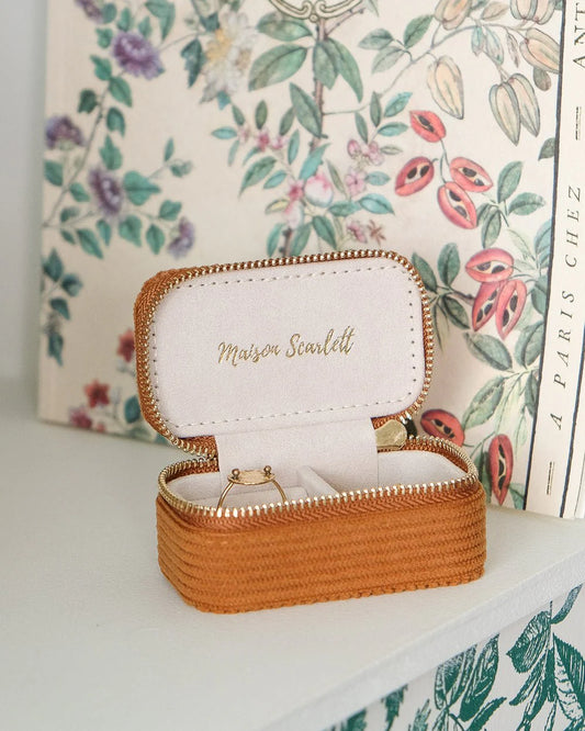 Boite Marie Velours côtelé Camel