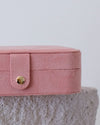 Boite Brigitte Velours Rose