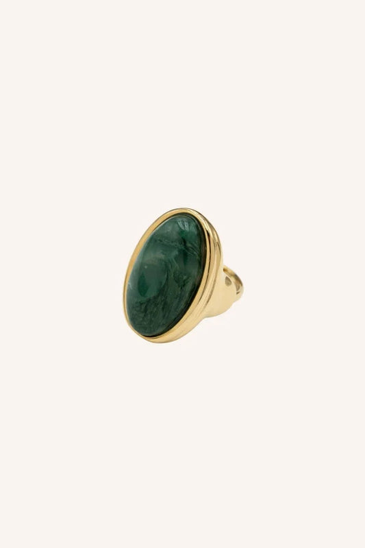 Bague Venisia - Jaspe vert