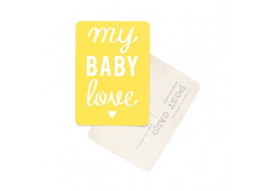 Carte postale My baby love / Mona - citron