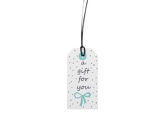 Etiquette "a gift for you"