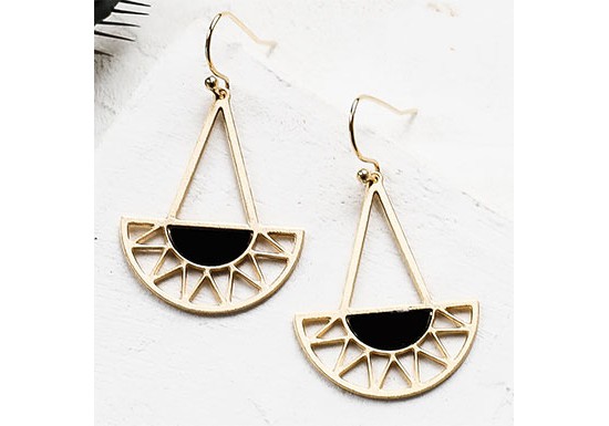 Boucles d'oreilles Summer noir