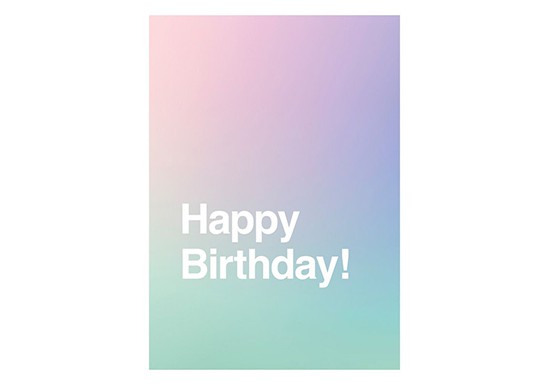 Carte Happy Birthday gradiant