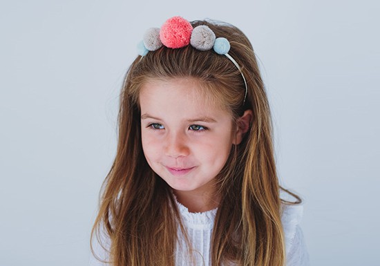 Serre tête 5 pompons Alice