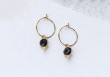 Boucles d'oreilles Anis Hoop (pierre au choix)