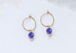 Boucles d'oreilles Anis Hoop (pierre au choix)