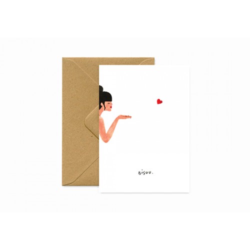 Carte postale Bisou