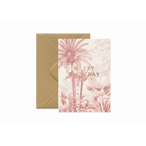 Carte postale Happy Birthday Pink Forest