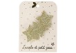 Barrette 3 étoiles - glitter doré