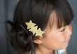Barrette 3 étoiles - glitter doré
