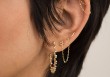 Boucle d'oreille puce grelot et mini climber