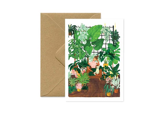 Carte postale Plant addict lady