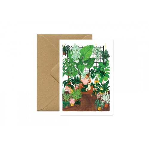 Carte postale Plant addict lady