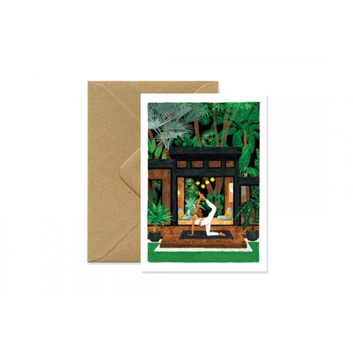 Carte postale Yoga terrasse