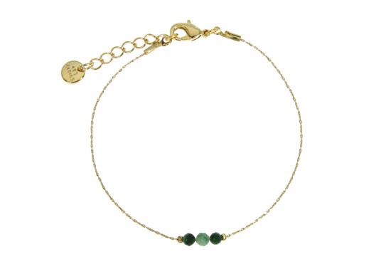Bracelet Lola - Agate verte