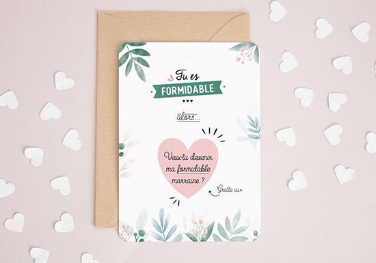 Carte à gratter Marraine