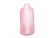 Grand vase long en verre rose