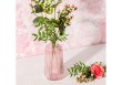 Grand vase long en verre rose