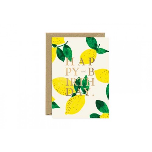 Carte postale Happy birthday lemon