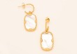 Boucles d'oreilles Zelda - Nacre blanche