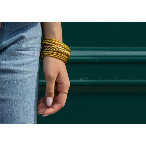 Bracelet Bouddhiste tressé - Or