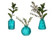 3 Mini vases en verre