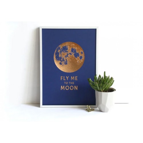 Affichette Fly me to the moon