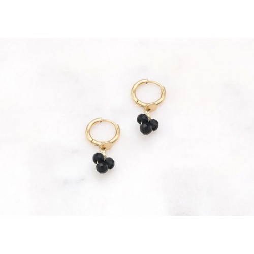 Boucles d'oreilles Mini Polly - Onyx
