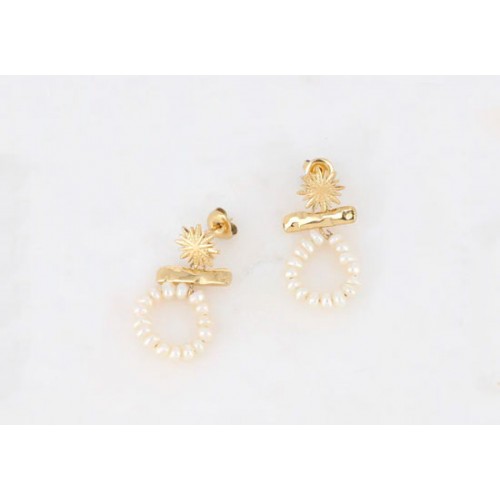 Boucles d'oreilles Athéalista perle