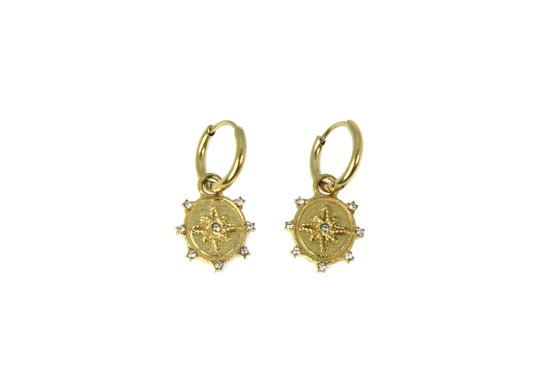Boucles d'oreilles Chakra - blanc