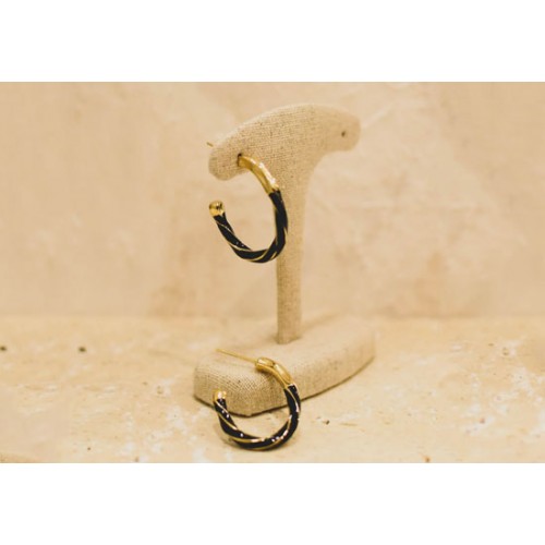 Boucles d'oreilles Zya noir