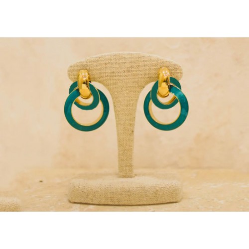Boucles d'oreilles Venus vert