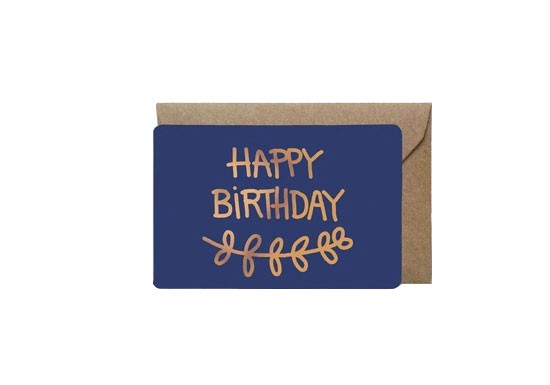 Mini carte Happy birthday - Palme