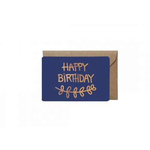 Mini carte Happy birthday - Palme