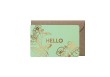 Mini carte Hello Cerisier - vert menthe