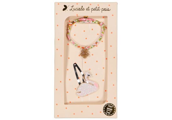 Coffret Bracelet Liberty & Barrette Cygne