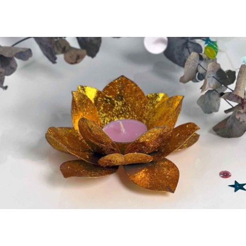 Bougeoir golden Lotus