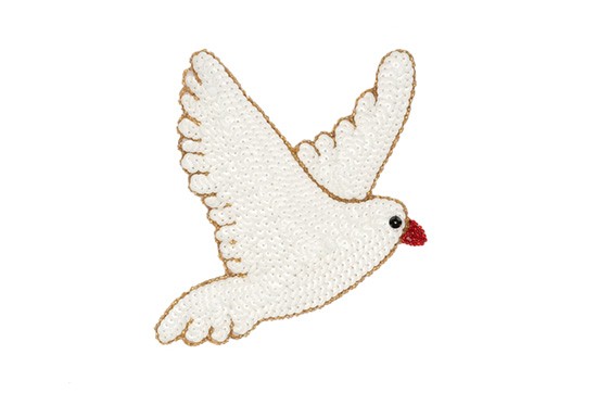 Écusson Colombe – Blanc