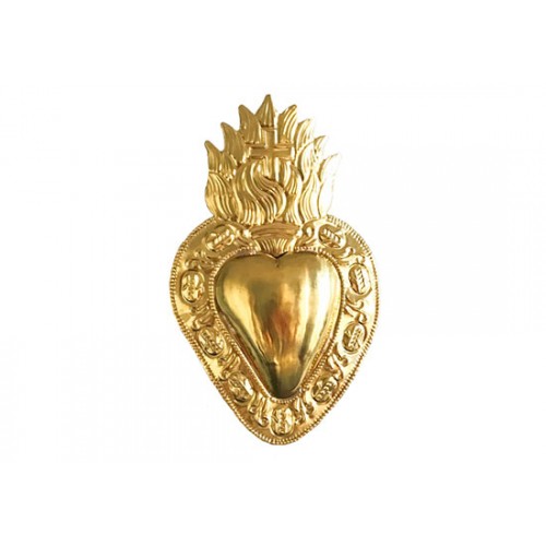 Grand Coeur ex-voto Couronne de symboles