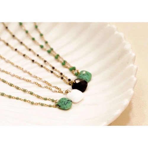 Collier Vanua (pierre au choix)