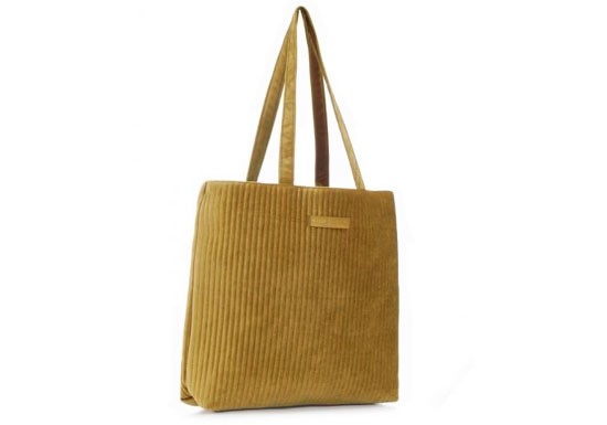 Sac tote velours Moutarde