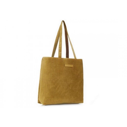 Sac tote velours Moutarde