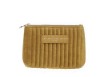 Petite pochette velours moutarde