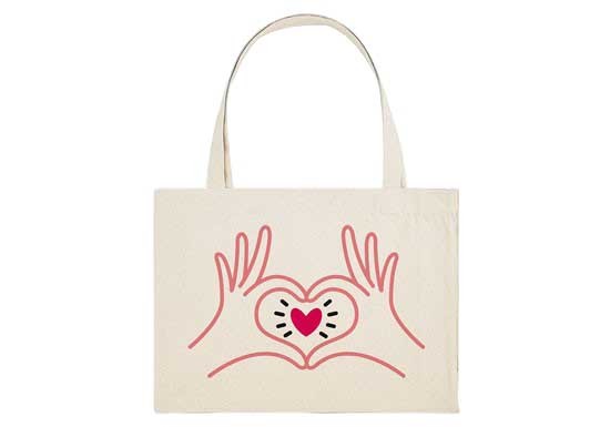 Sac en toile Hands love