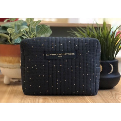 Trousse pois dorés - Gris